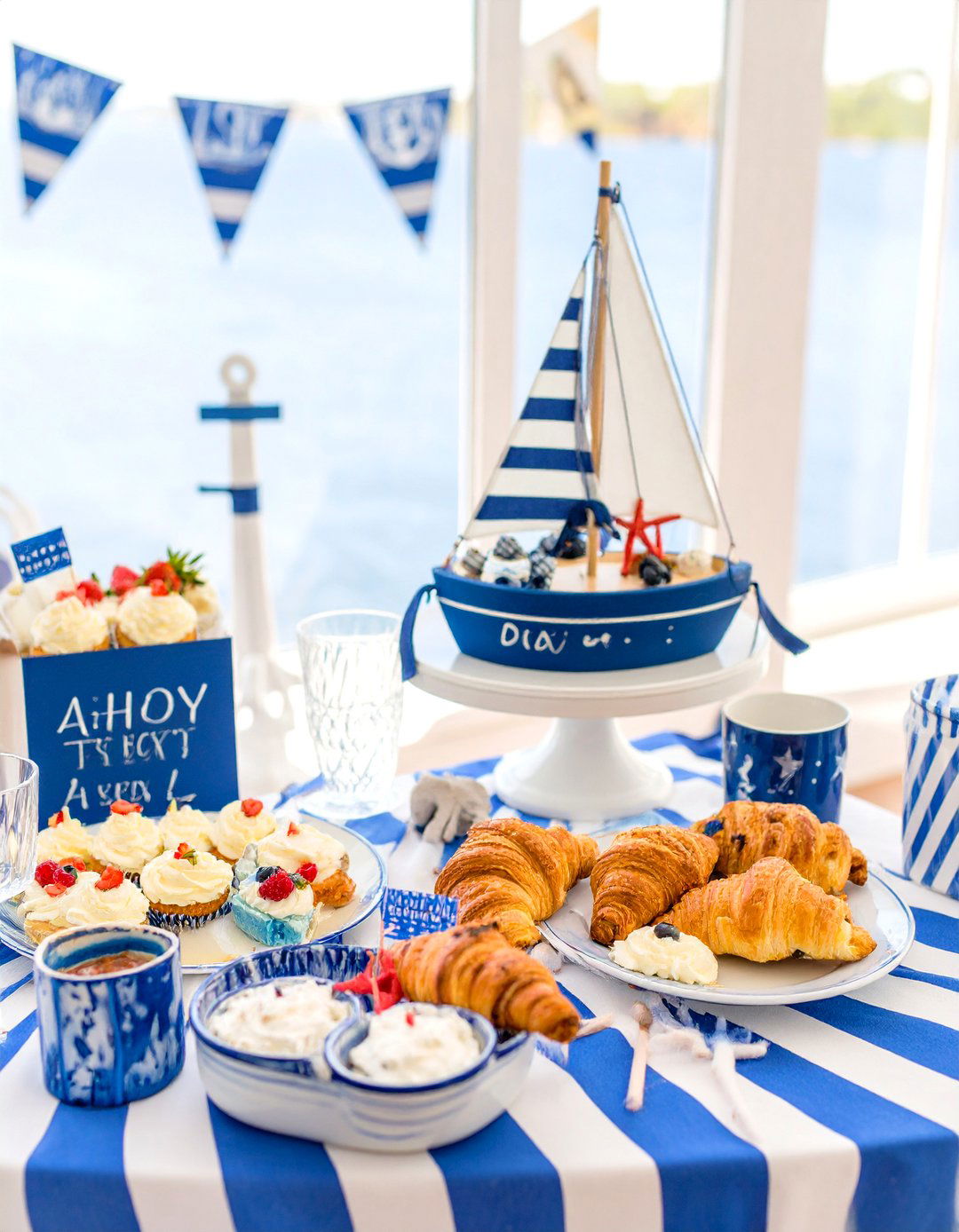 A Nautical Ahoy Its a Boy! Brunch - 30 baby shower brunch ideas