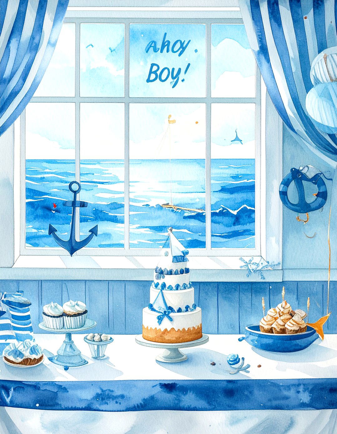 A Nautical Ahoy Its a Boy! Shower - 30 unique baby shower ideas