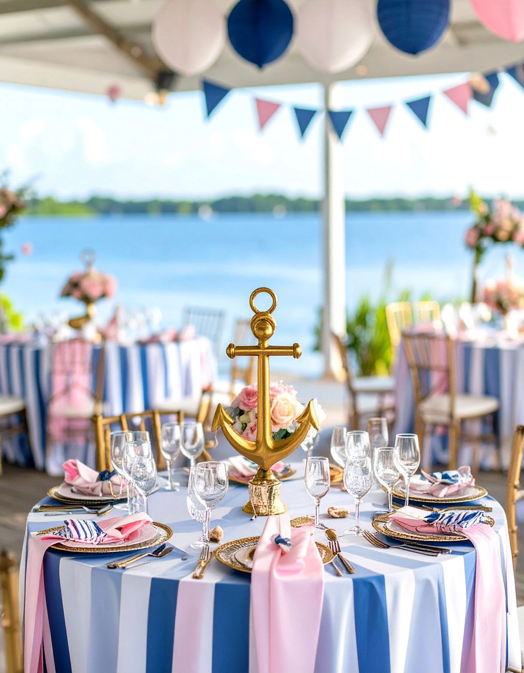 A Nautical Ahoy Its a Girl Shower - 30 girl baby shower ideas