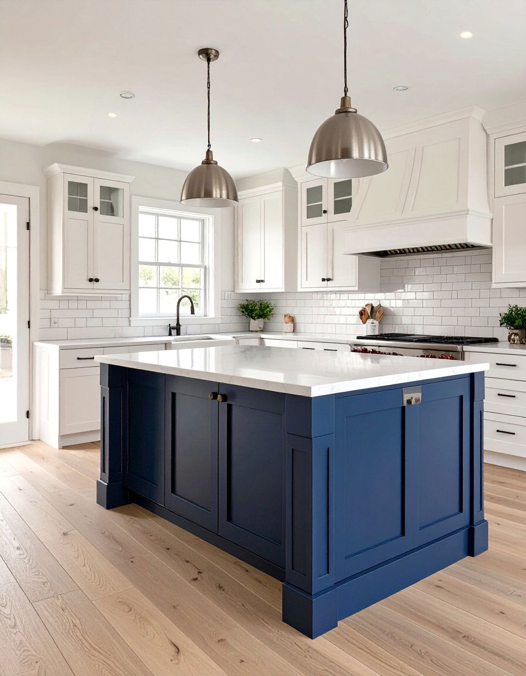 A Navy and White Coastal Kitchen - 30 cape cod interior design ideas