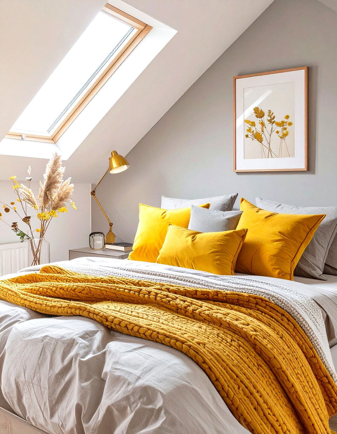 A Neutral Palette with Pops of Color - 30 small attic bedroom low sloped ceiling bedroom ideas