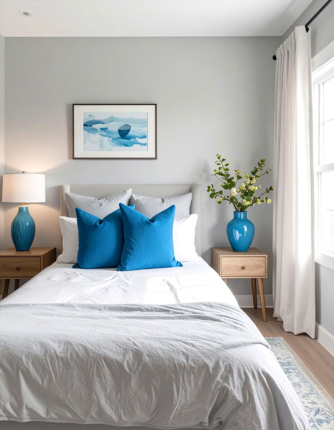 A Neutral Palette with a Single Color Pop - 30 small guest bedroom ideas on a budget