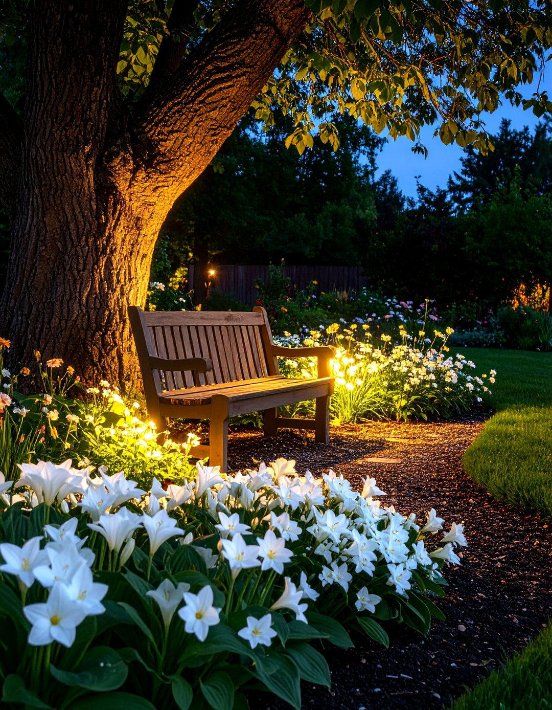 A Night Scented Garden Retreat - 30 landscaping ideas around tree roots