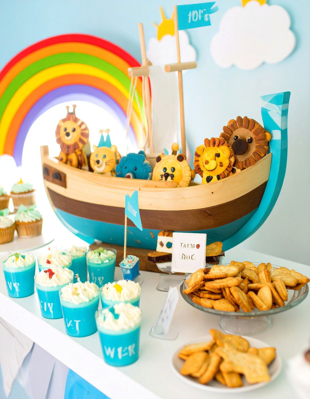 A Noahs Ark Animal Cracker Buffet - 30 baby shower dessert ideas