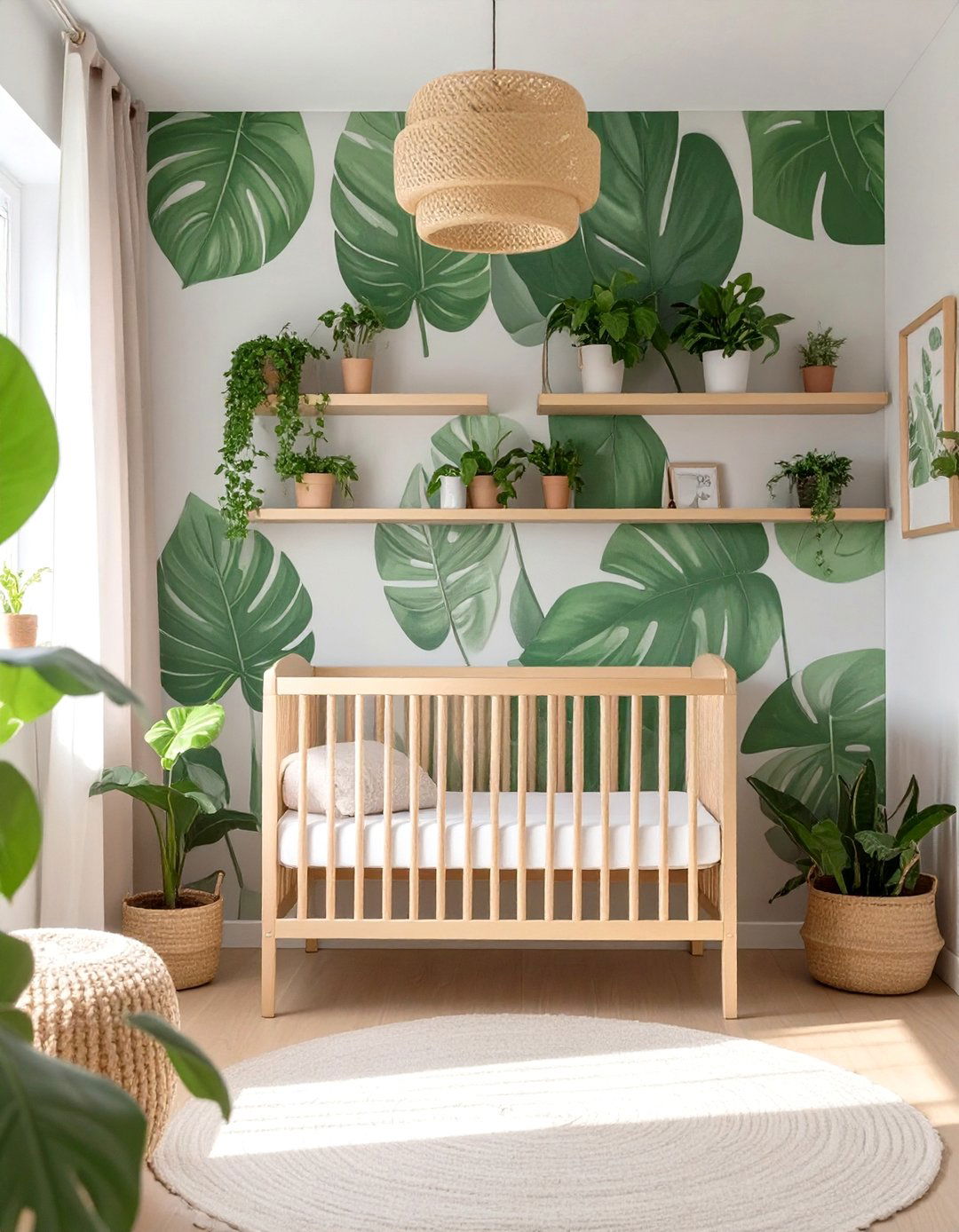 A Nod to Nature Botanical Nursery - 30 baby boy nursery ideas for small rooms