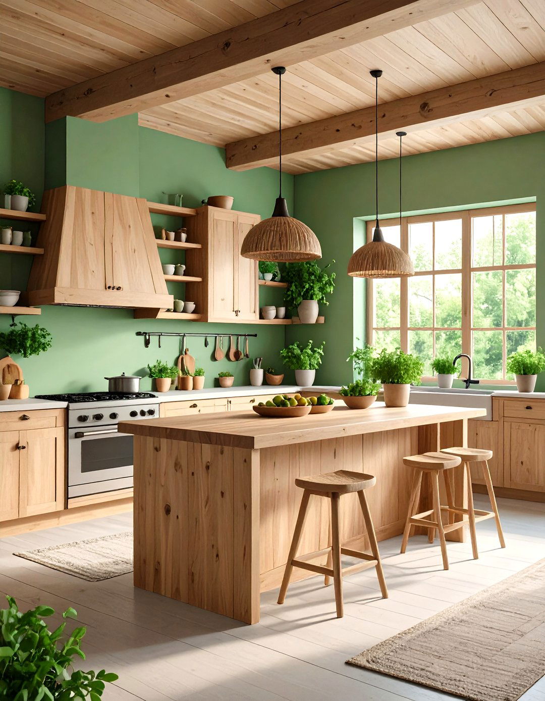 A Nourishing Wood Element Kitchen - 30 feng shui interior design ideas