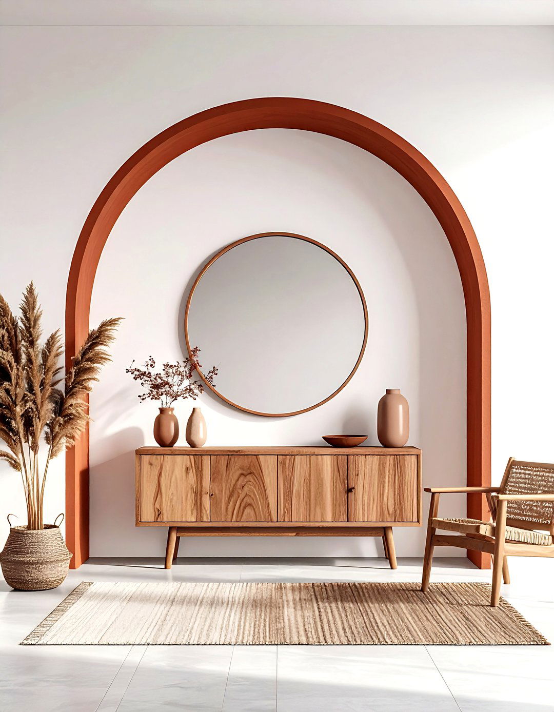 A Painted Arch or Color Block - 30 family room wall decor ideas