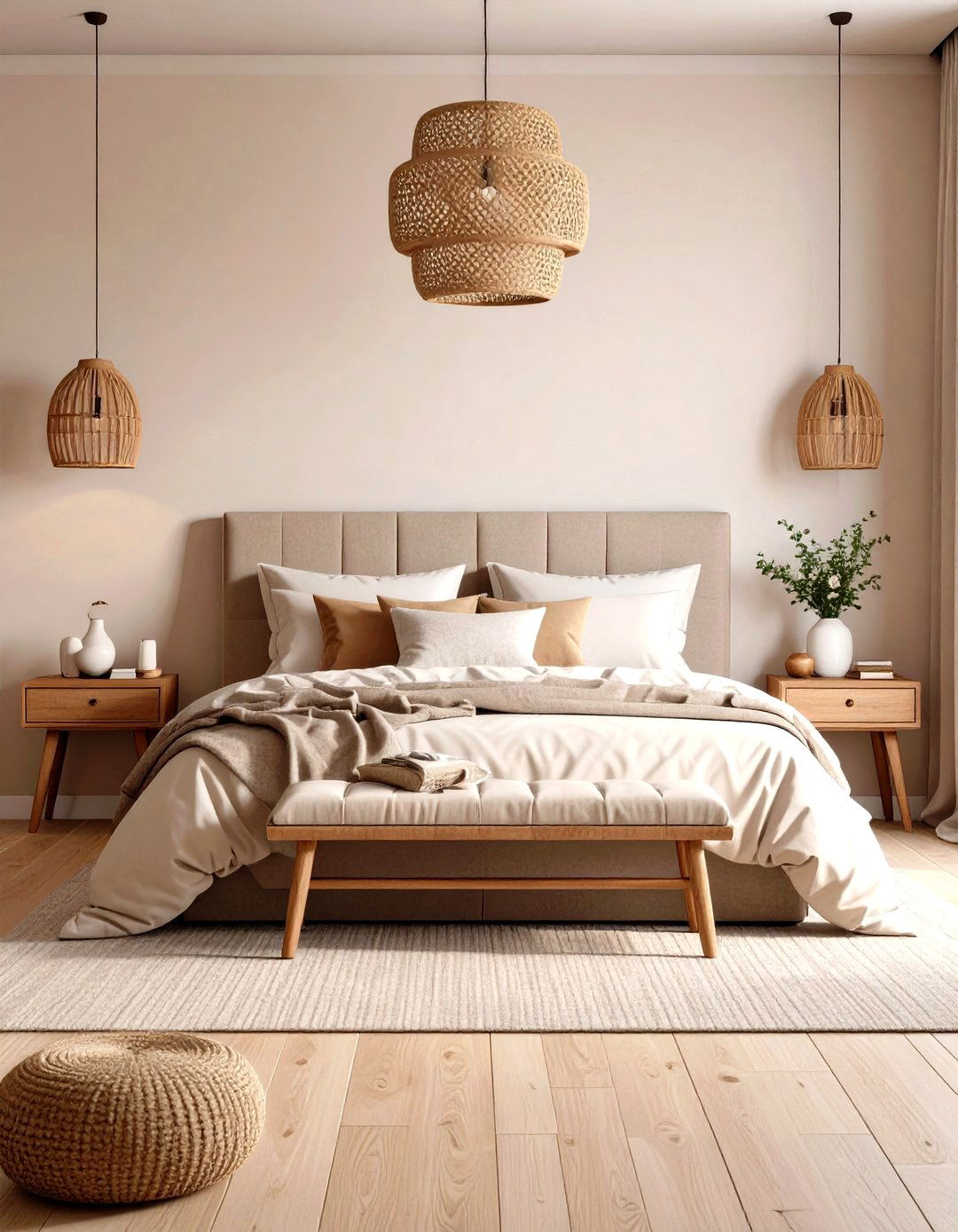 A Palette of Warm Neutral Colors - 30 romantic warm and cozy bedroom ideas