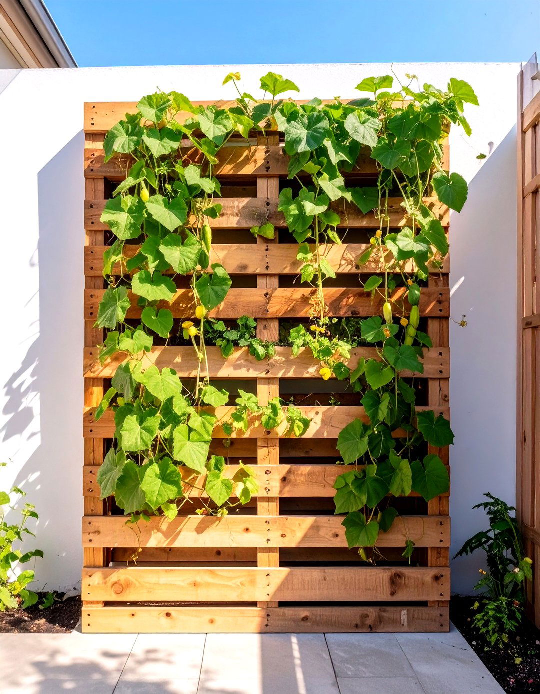 A Pallet Garden for Trailing Vegetables - 30 homemade pallet garden designs