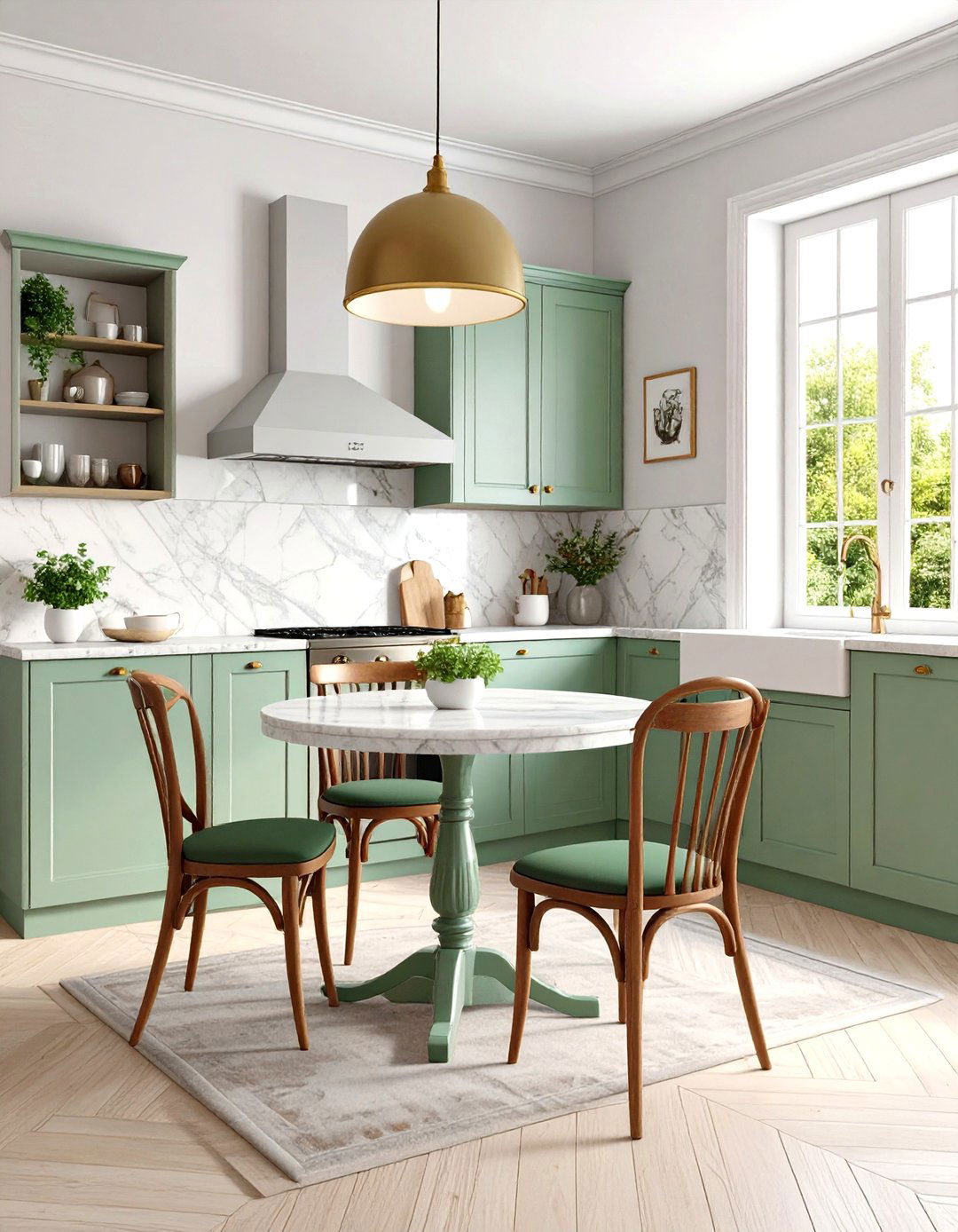 A Parisian Bistro Style Kitchen Nook - 30 kitchen nook ideas