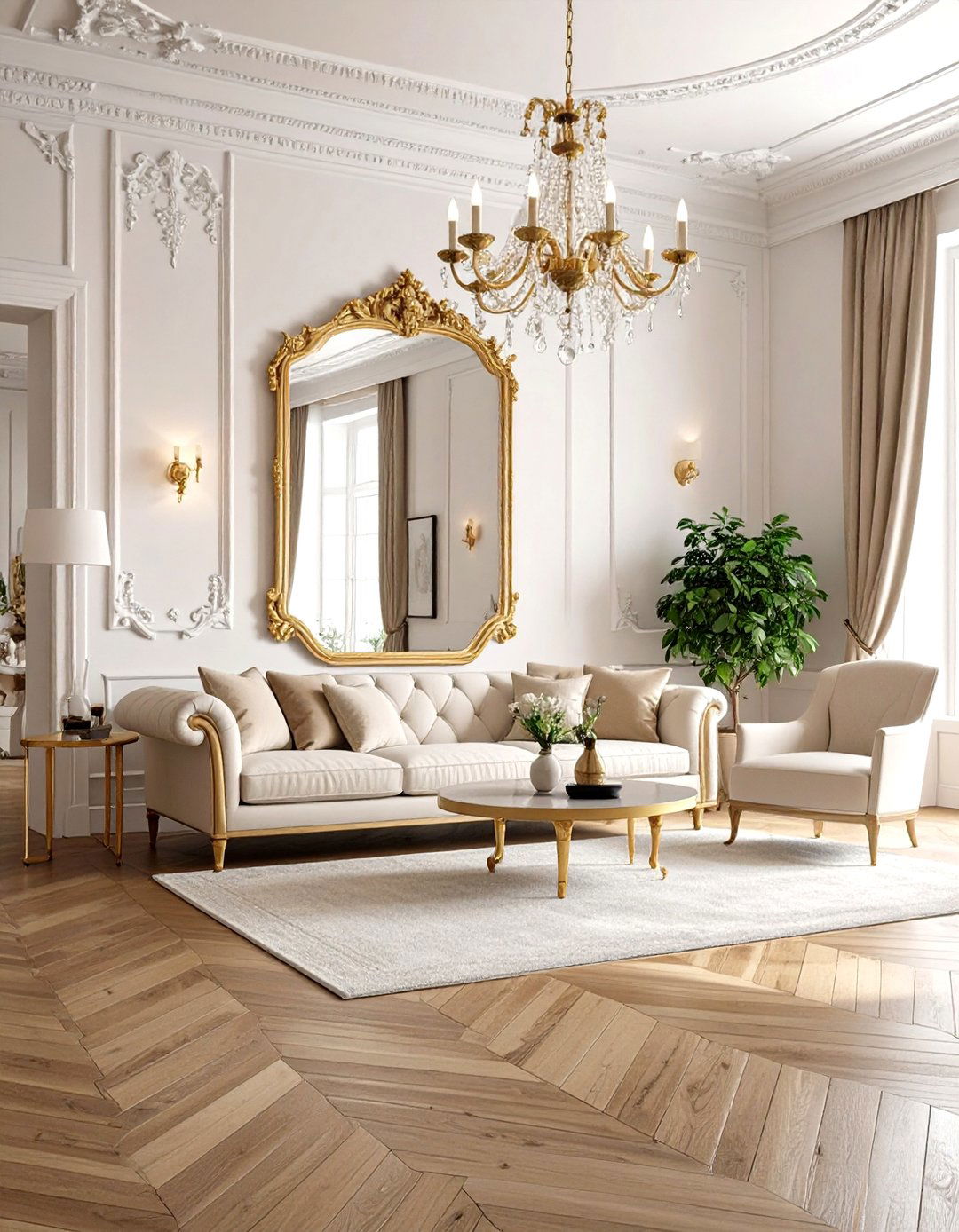 A Parisian Chic Living Room - 30 design ideas for living room