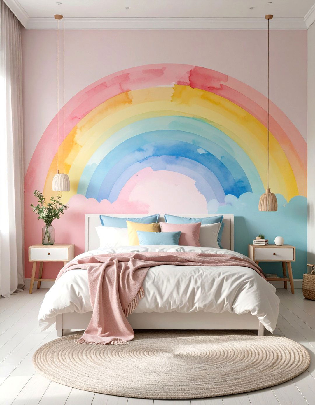 A Pastel Rainbow Bedroom - 30 colorful bedroom ideas