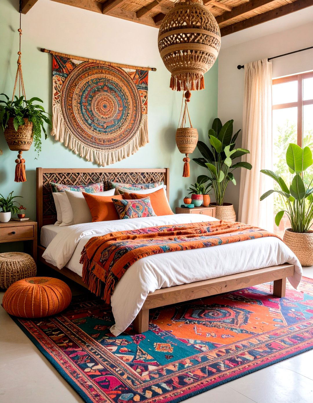 A Pattern Focused Eclectic Bedroom - 30 ai boho chic bedroom ideas