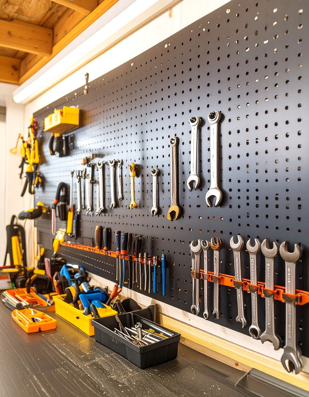 A Pegboard Wall for Tool Organization - 30 shed man cave ideas on a budget