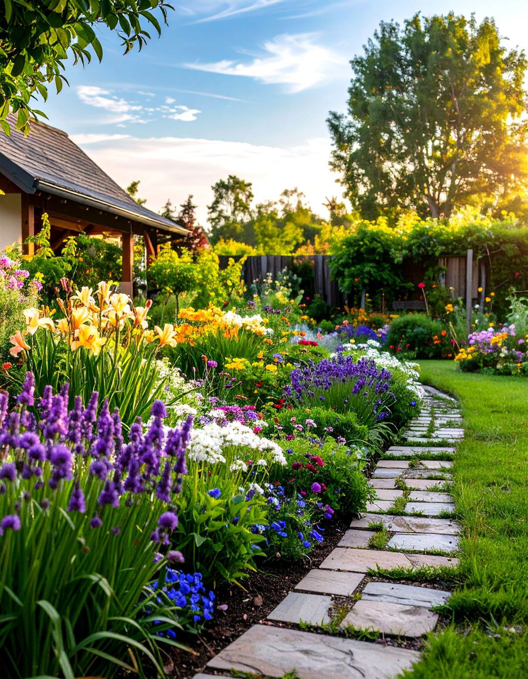 A Perennial Garden with Edible Flowers - 30 perennial garden ideas