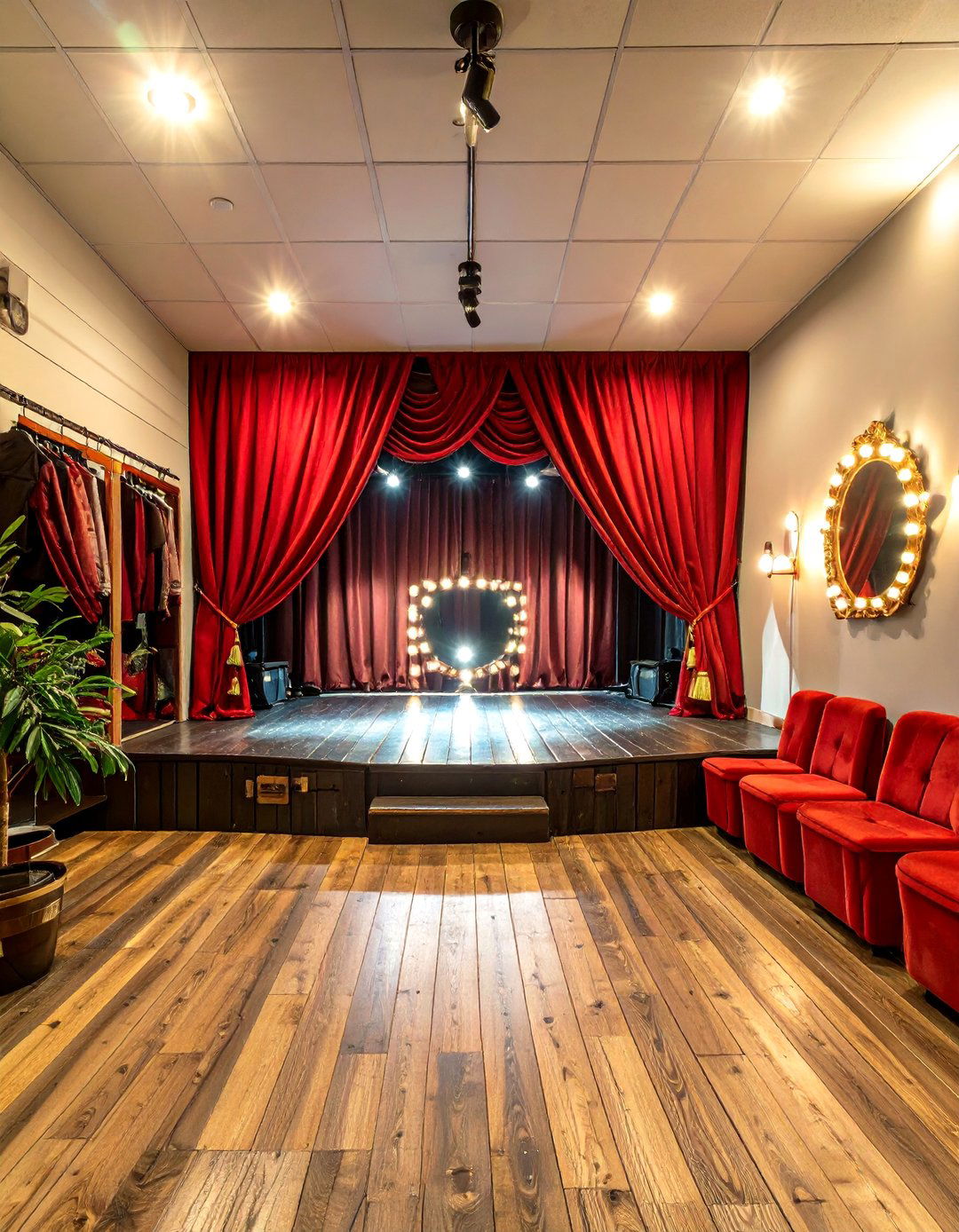 A Performing Arts Stage Playroom - 30 basement playroom ideas