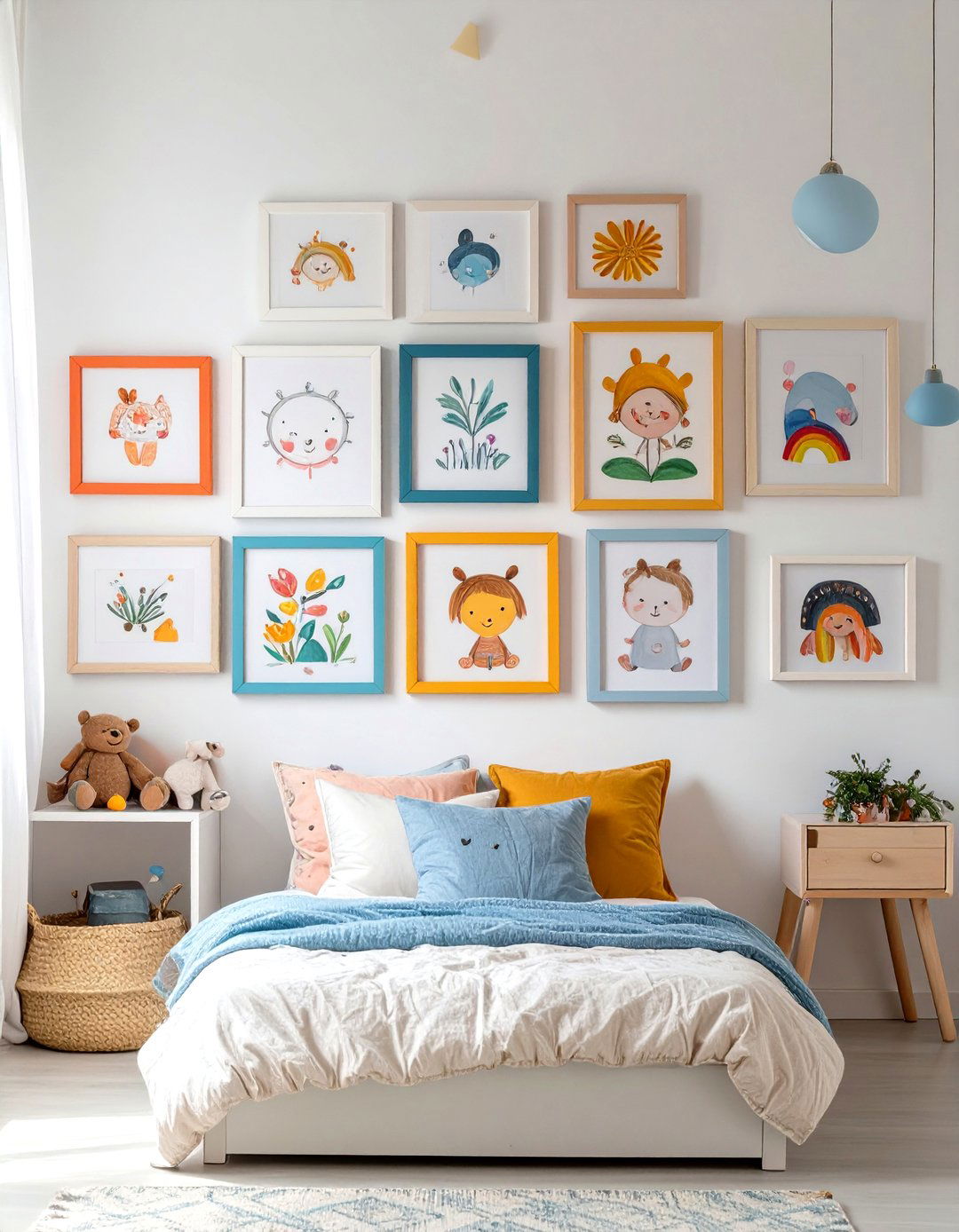 A Personal Art Gallery Wall - 30 toddler bedroom ideas