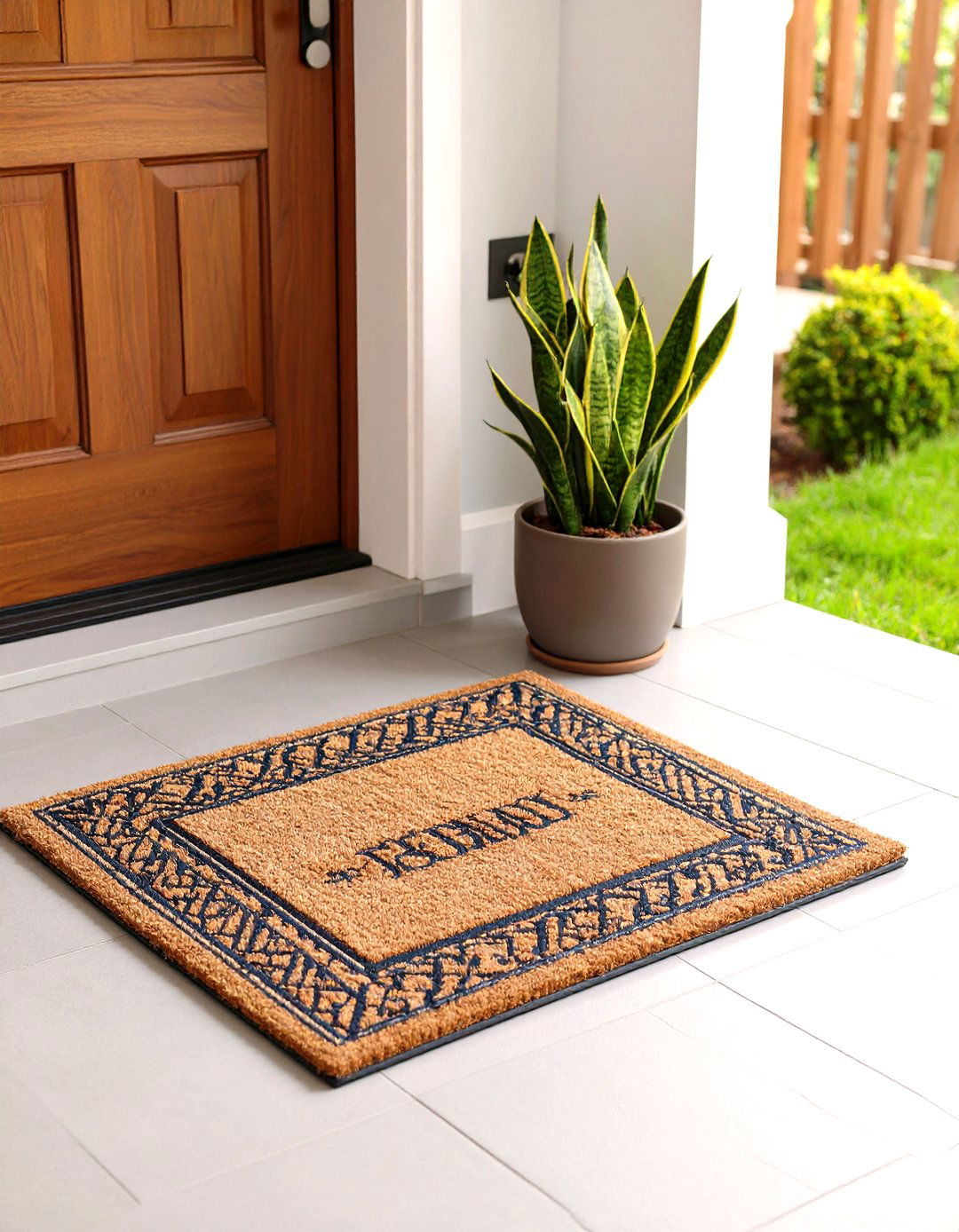 A Personalized Doormat and Houseplant - 30 gift ideas for bridal shower