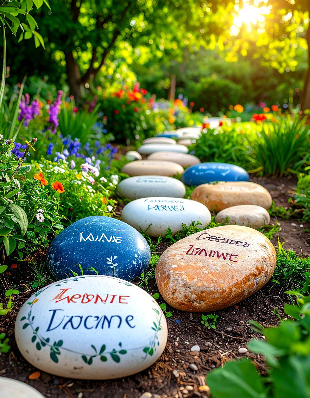 A Personalized Garden Stone Set - 30 garden gift ideas