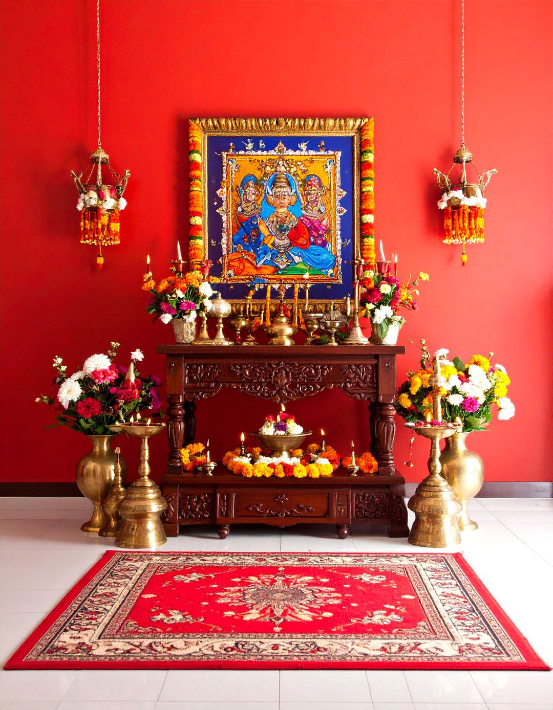 A Pious Madurai Temple Inspired Corner - 30 indian interior design ideas
