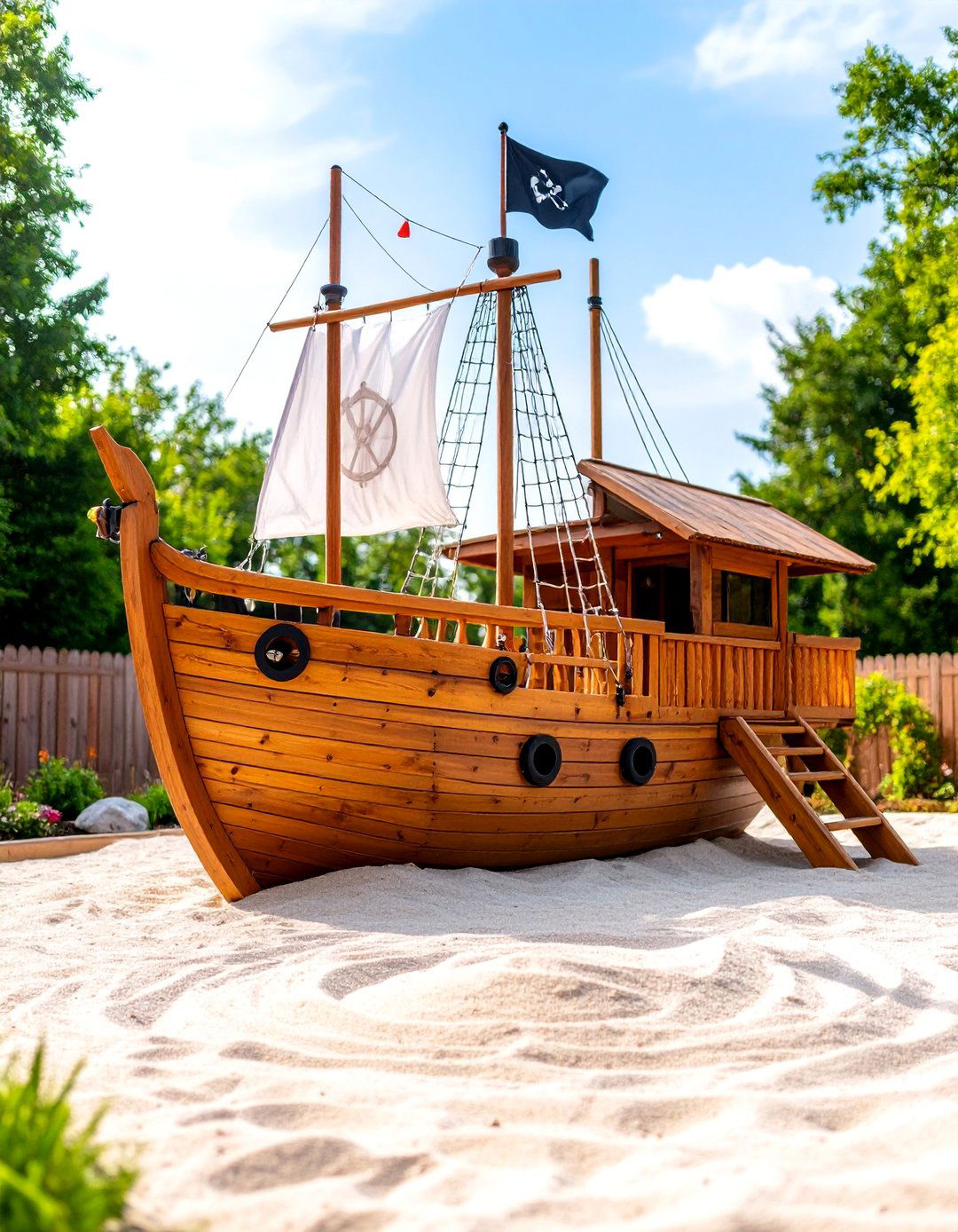 A Pirate Ship Adventure Deck - 30 backyard ideas for kids