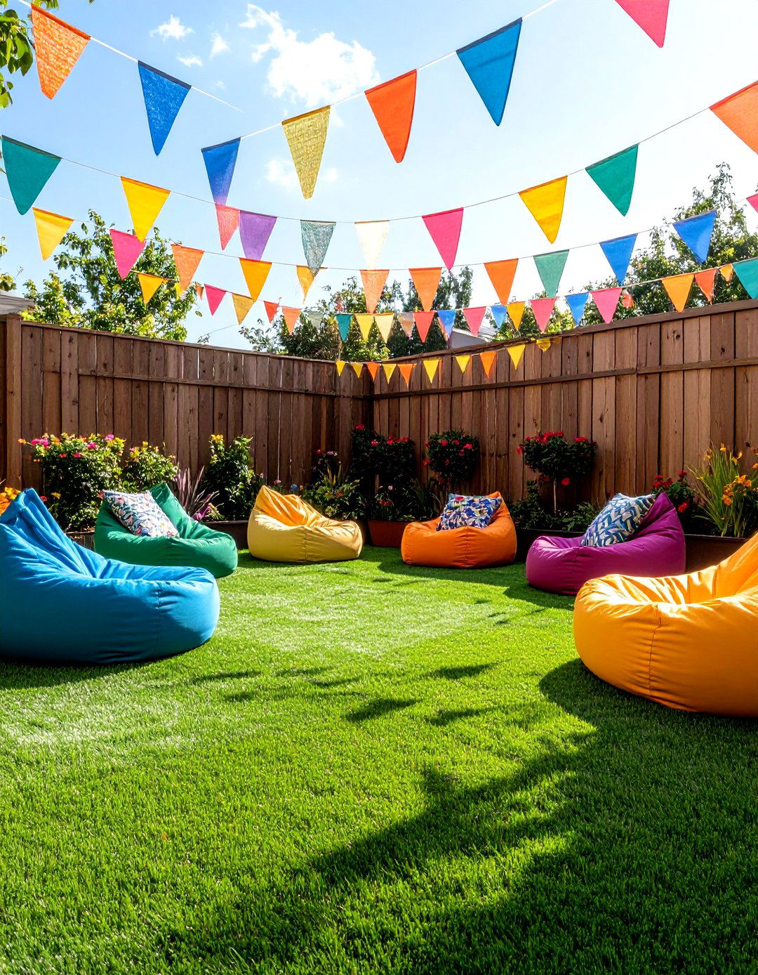 A Playful and Colorful Family Yard - 30 backyard ideas for small yards
