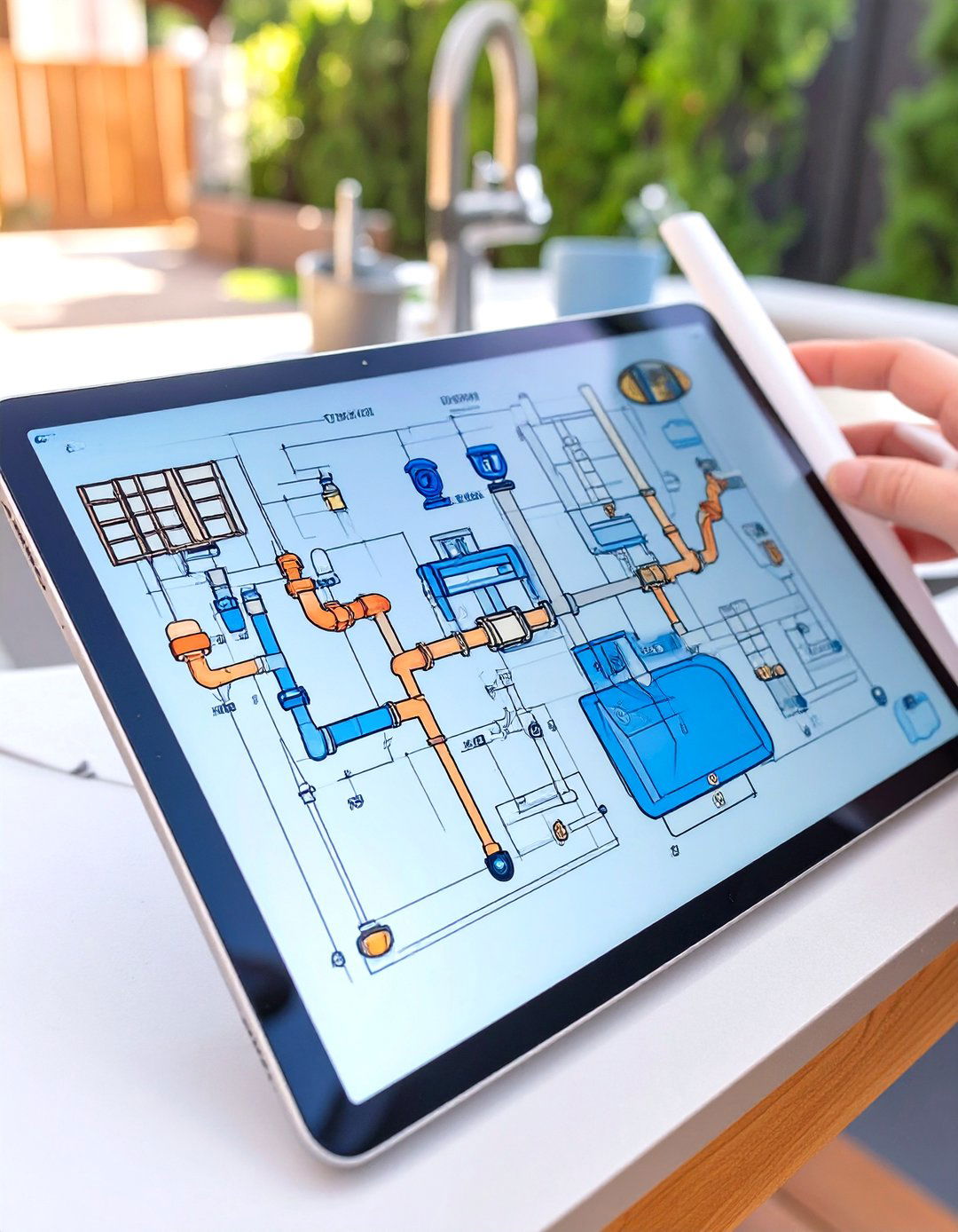 A Plumbing and Water Line Mapping Tool - 30 outdoor kitchen design tool ideas