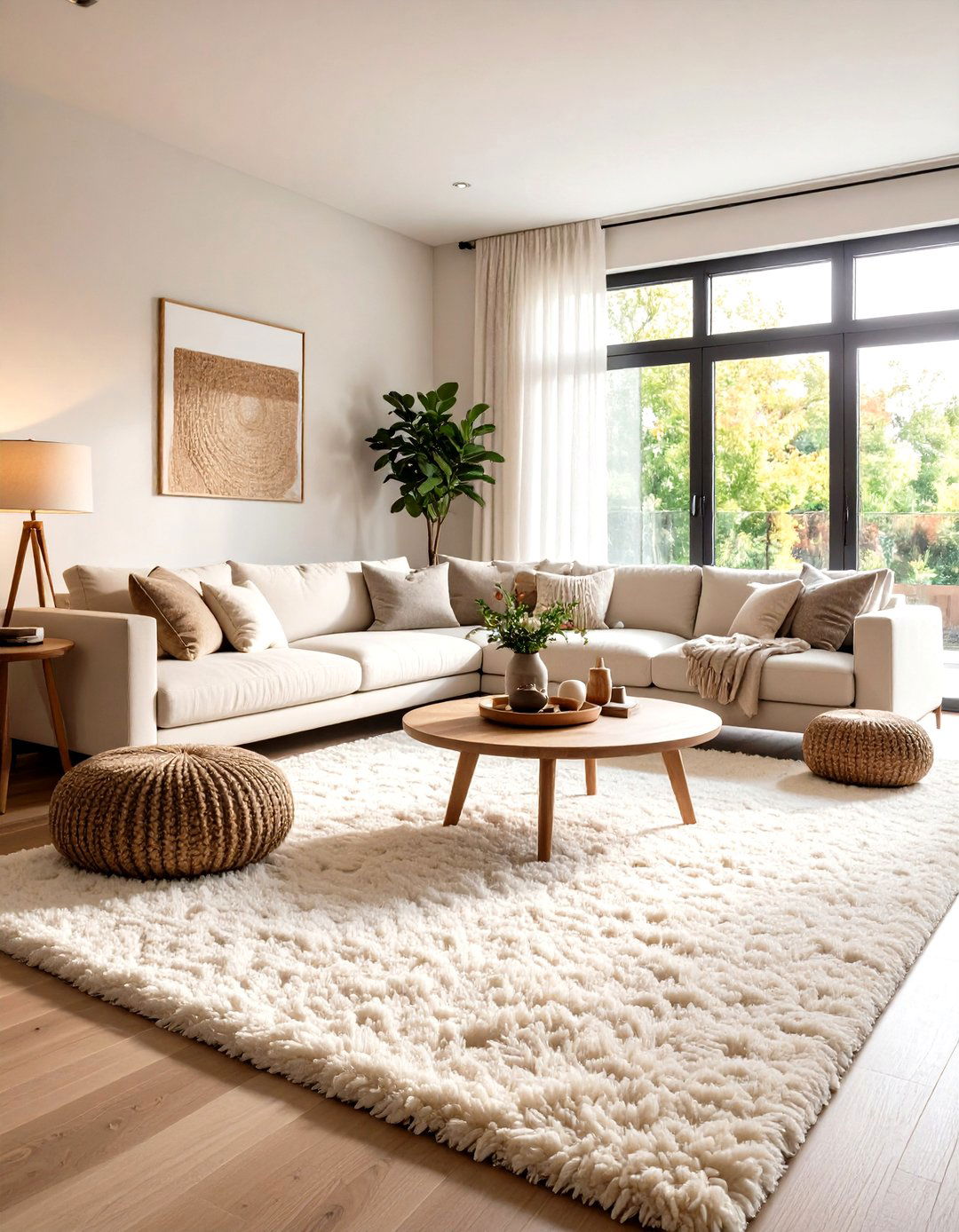 A Plush Shag Rug - 30 living room rug ideas