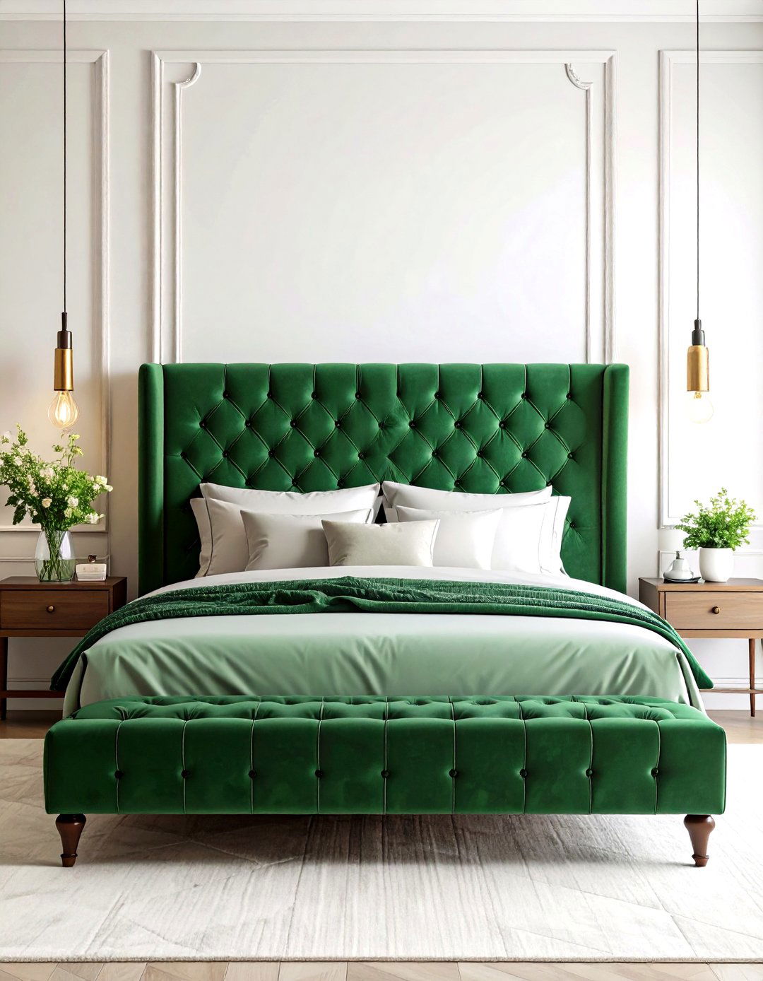 A Plush Velvet Headboard - 30 romantic warm and cozy bedroom ideas
