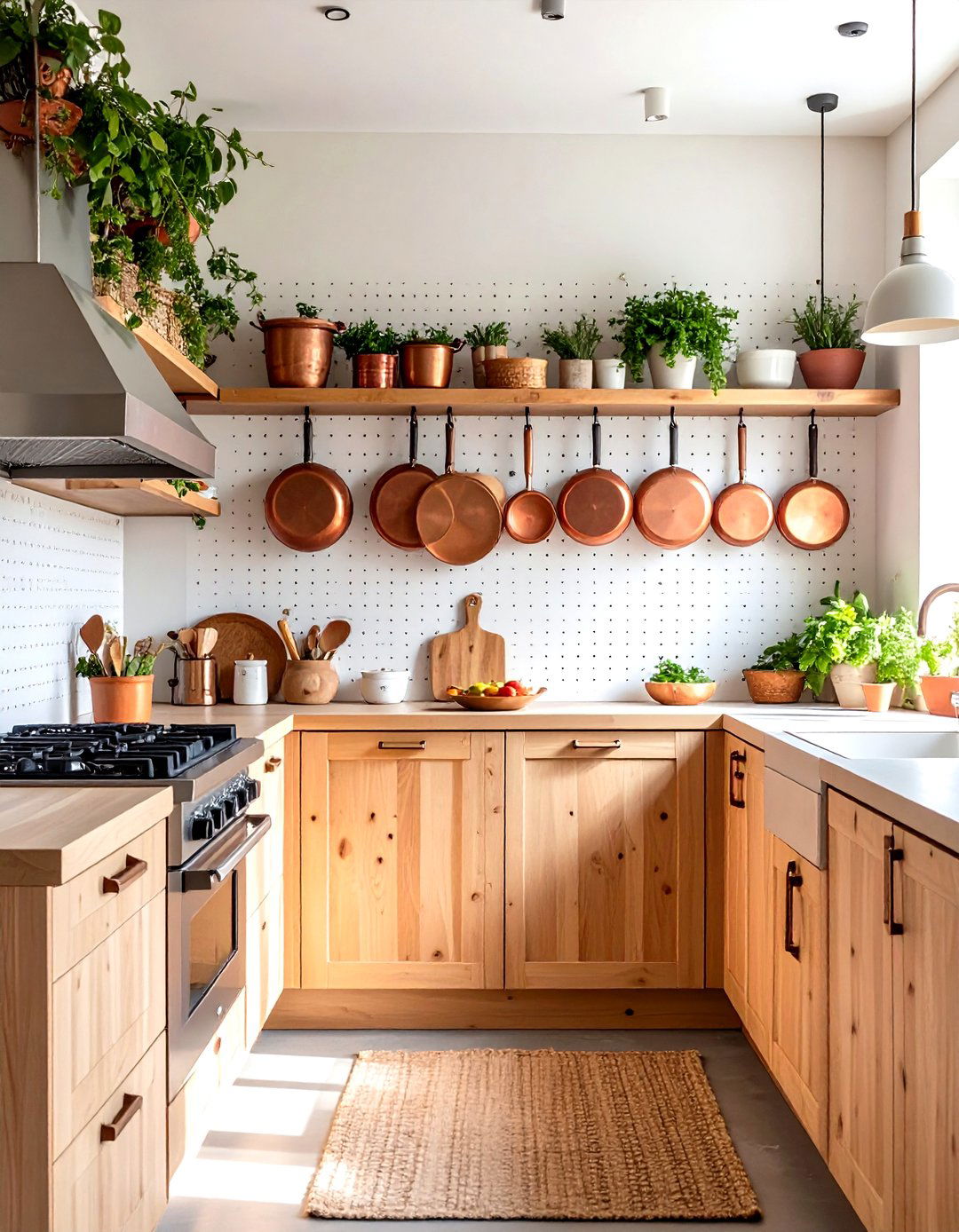 A Plywood and Pegboard Kitchen - 30 kitchen ideas for small spaces