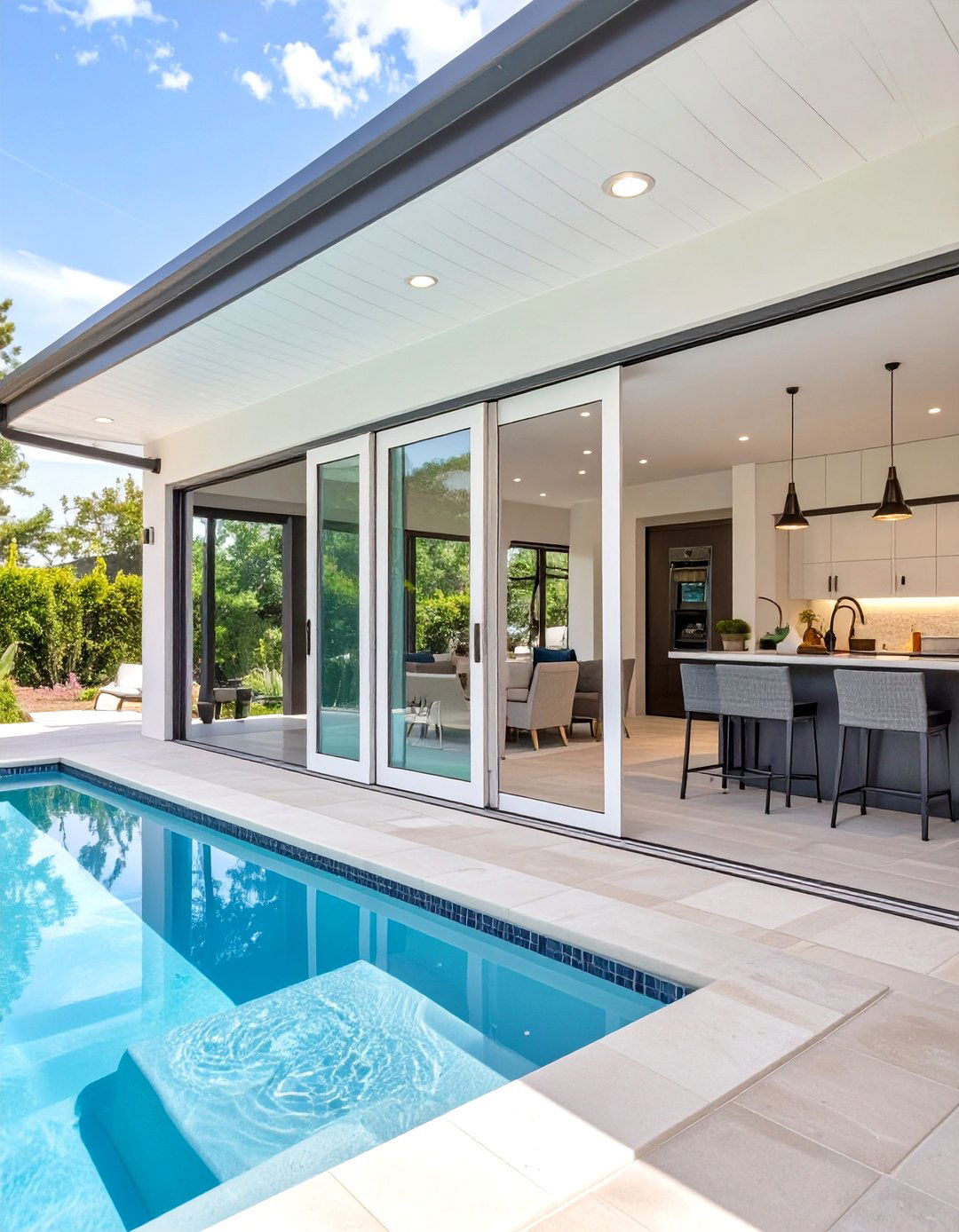 A Pool House and Entertainment Cabana - 30 garage addition ideas