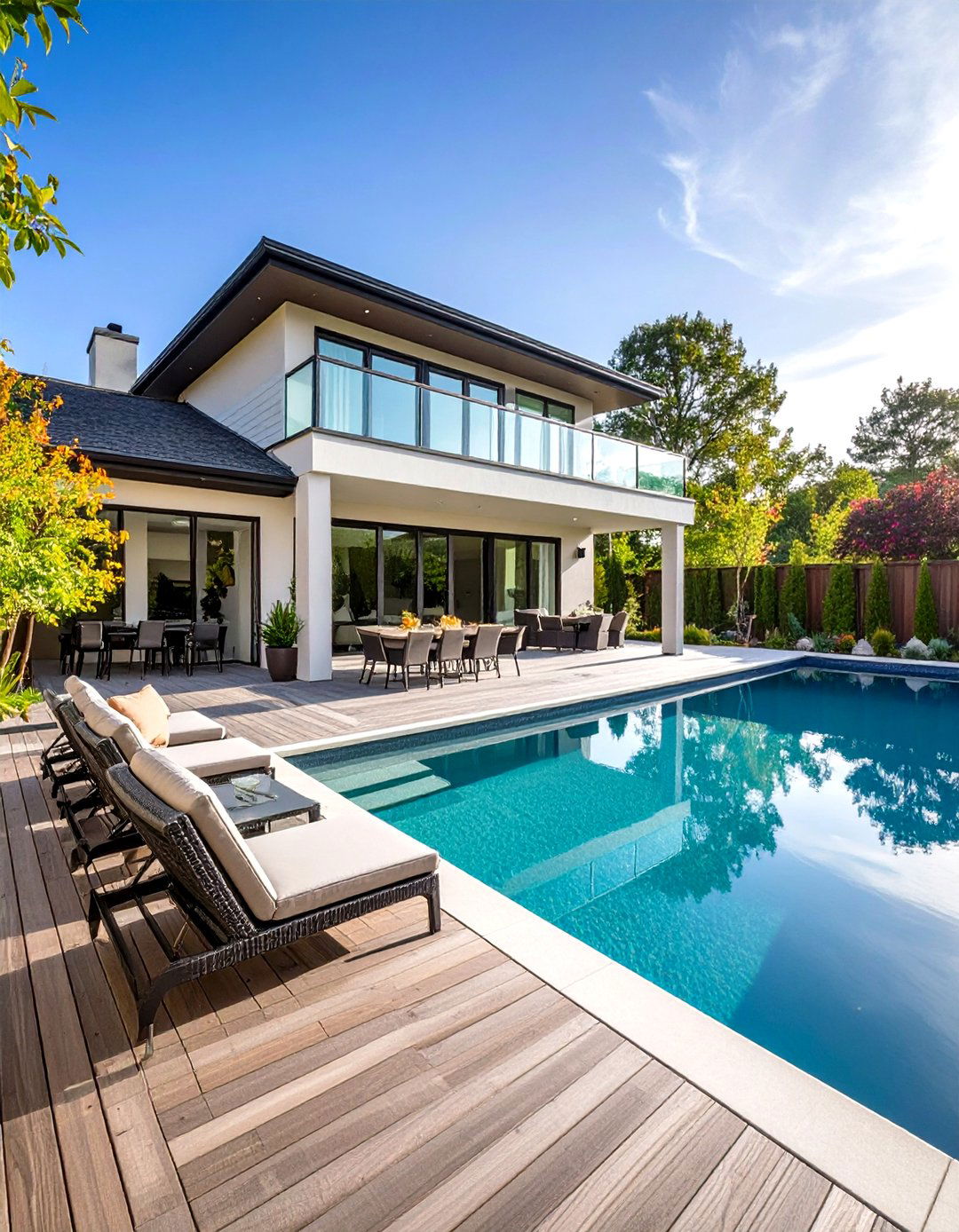 A Poolside Entertainment Deck - 30 design a deck ideas