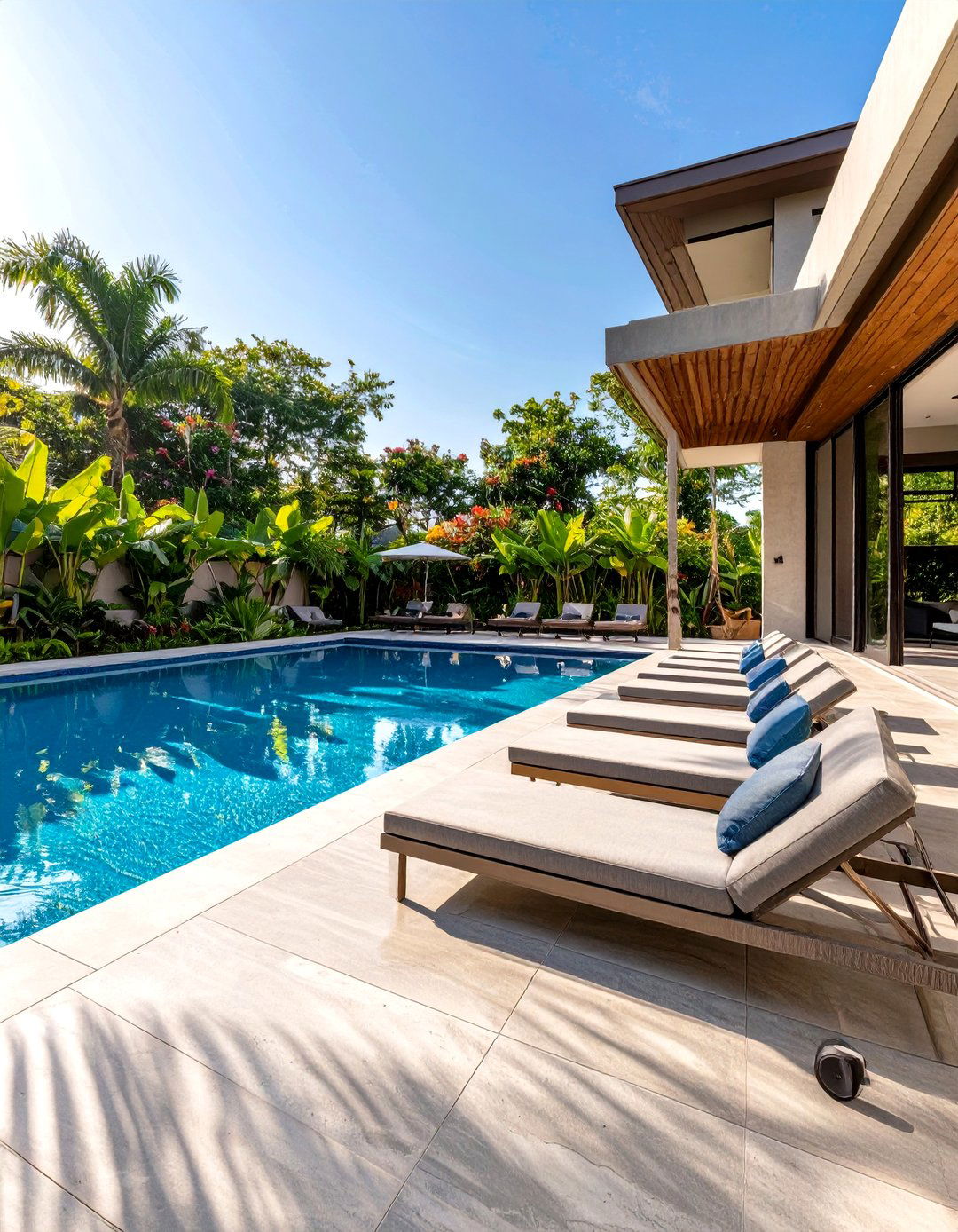 A Poolside Polished Concrete Deck - 30 modern concrete patio ideas