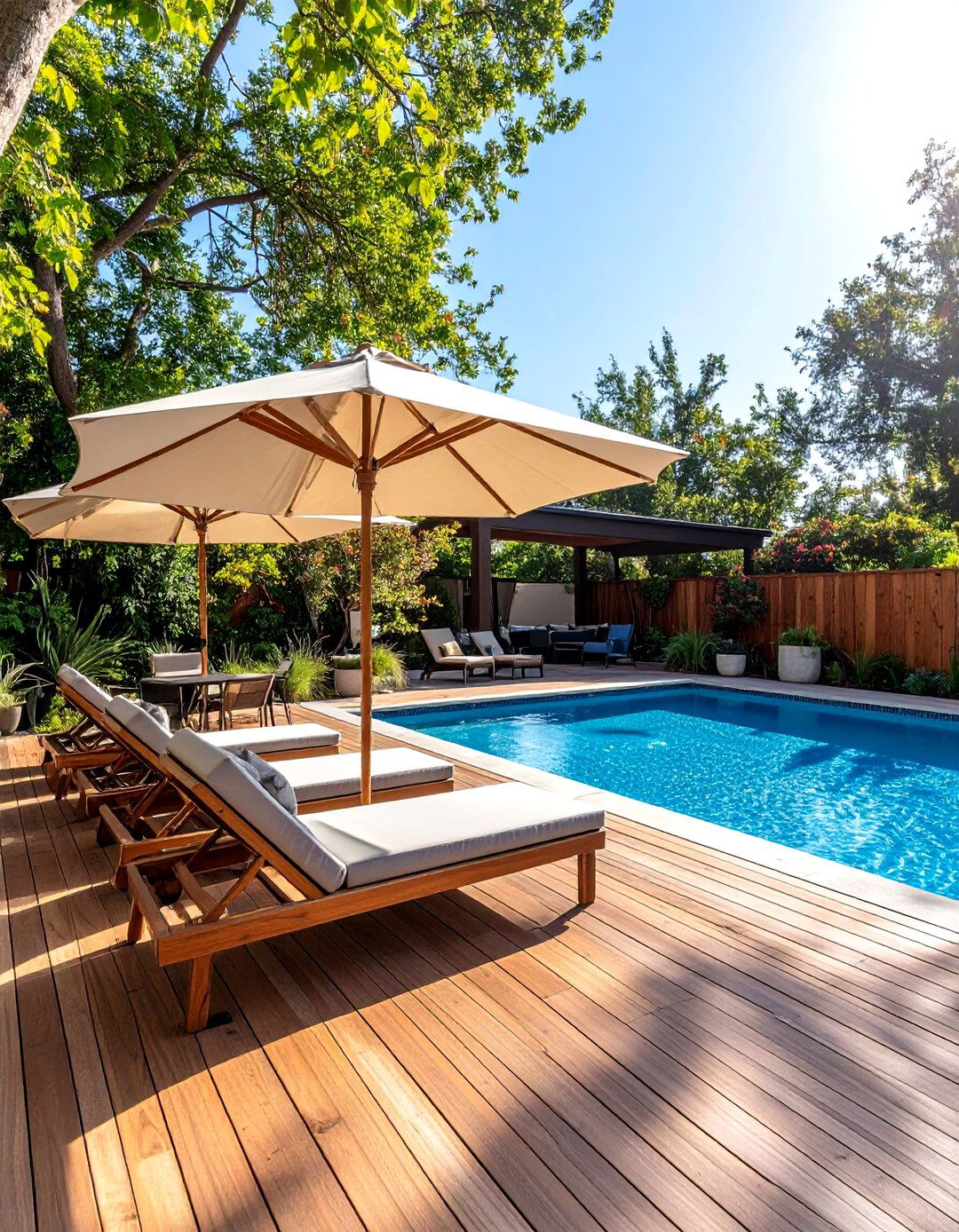 A Poolside Resort Deck - 30 backyard layout ideas