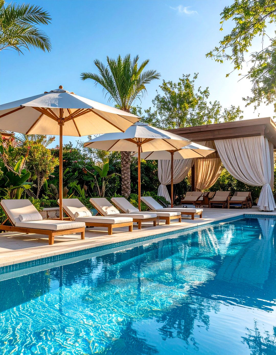A Poolside Resort Lounge - 30 how to design outdoor living spaces ideas