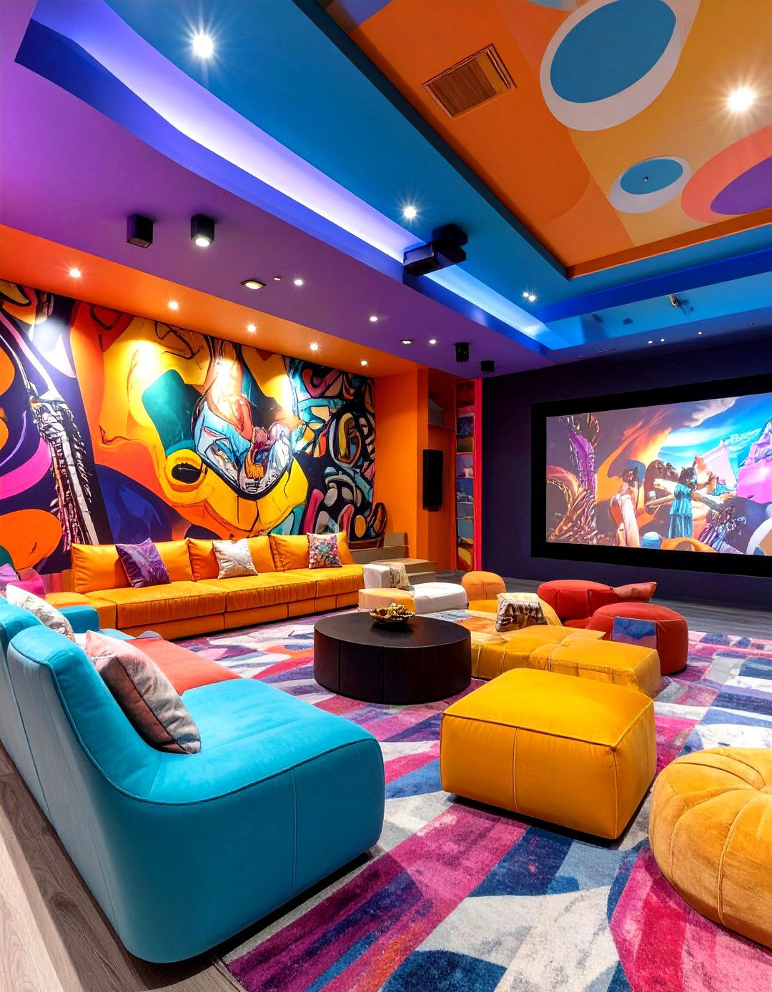 A Pop Art Cinema Explosion - 30 home theater room ideas