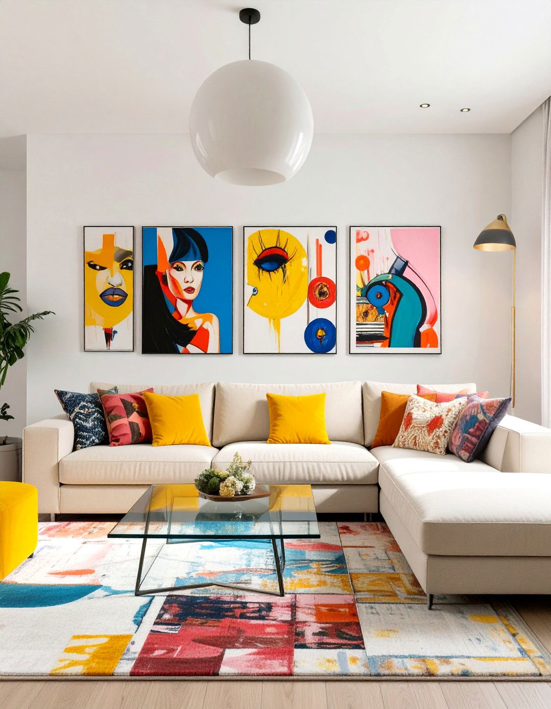 A Pop Art Infused Eclectic Family Room - 30 modern eclectic interior design ideas