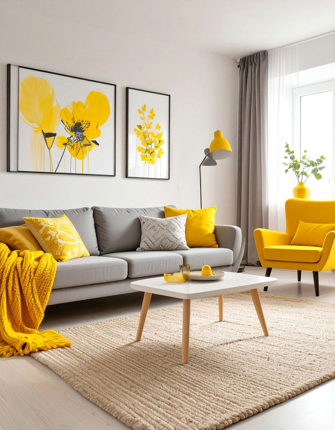 A Pop of Color in a Neutral Space - 30 apartment small living room ideas