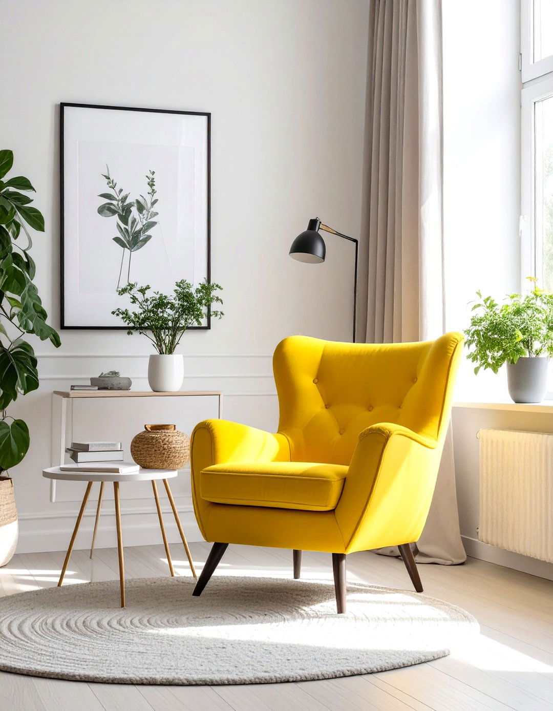 A Pop of Unexpected Color - 30 sitting room decor ideas