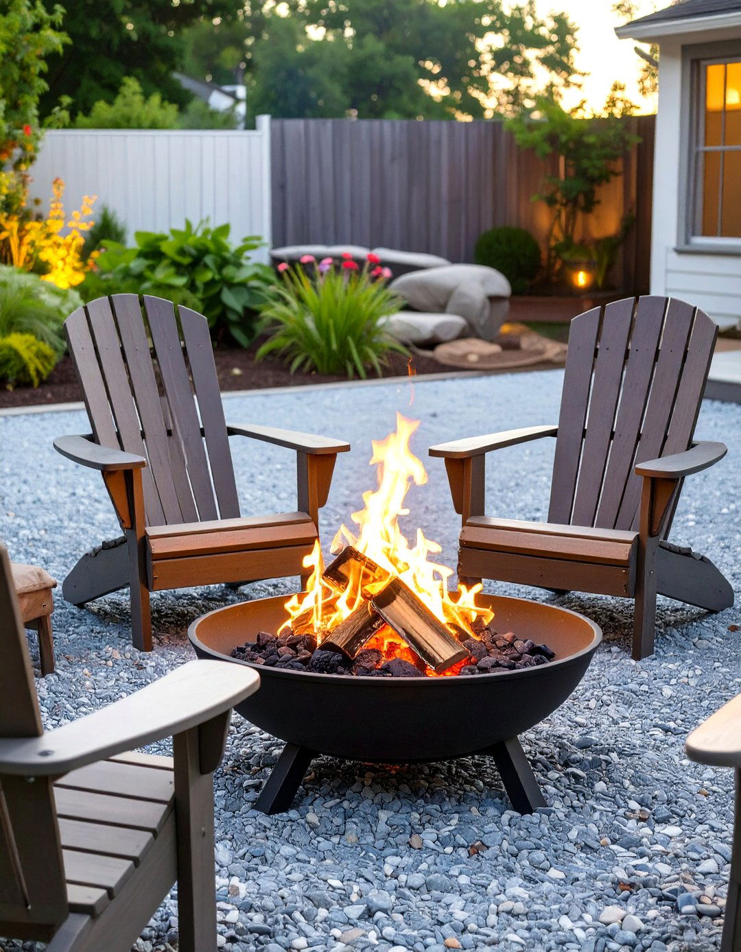 A Portable Fire Pit for the Patio - 30 simple patio ideas