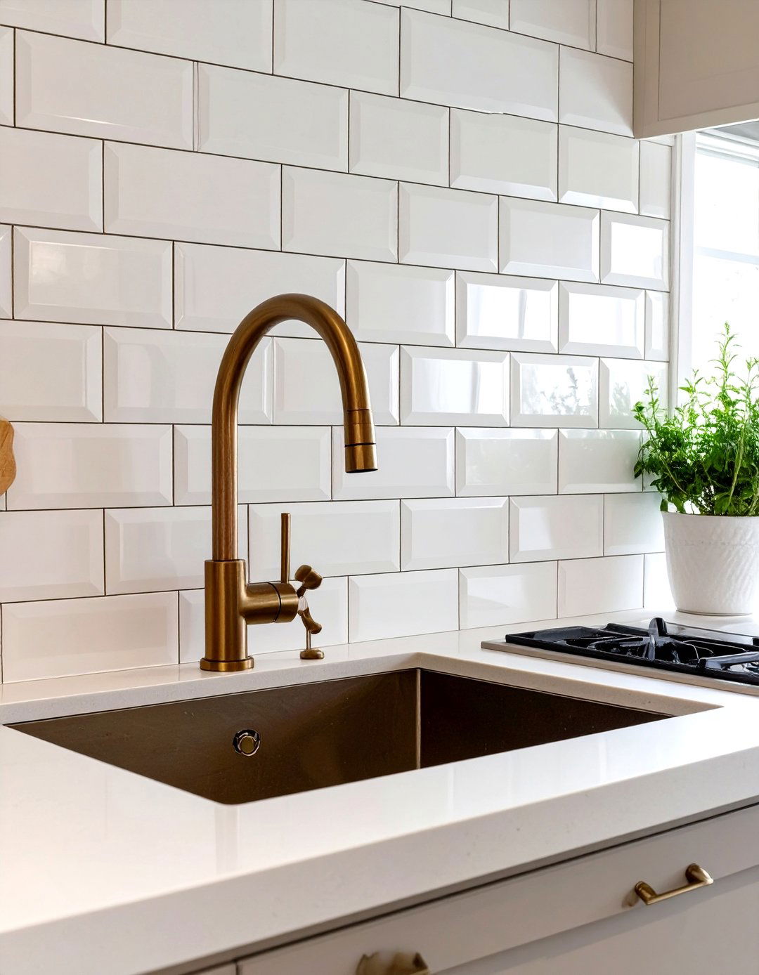 A Pot Filler Faucet in a Small Country Kitchen - 30 small country kitchen ideas