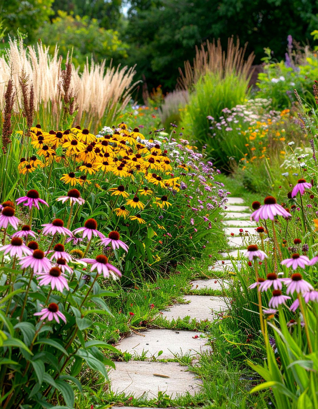 A Prairie Style Meadow Landscape - 30 front house landscaping ideas