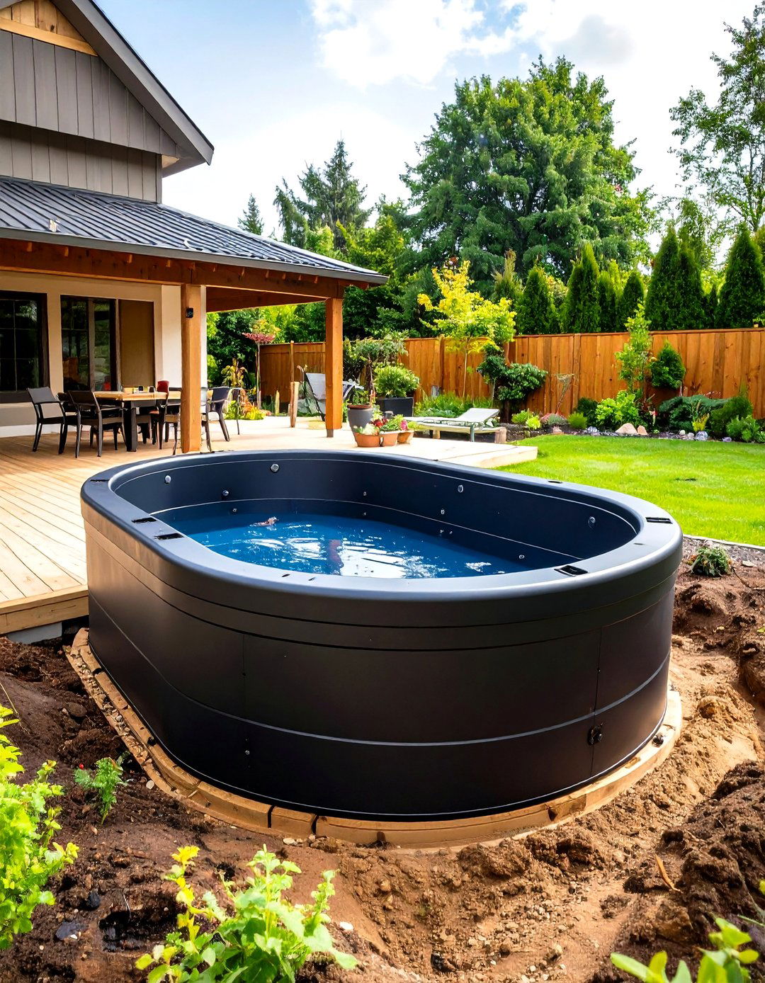 A Pre Formed Starter Garden Pond - 30 garden pond ideas