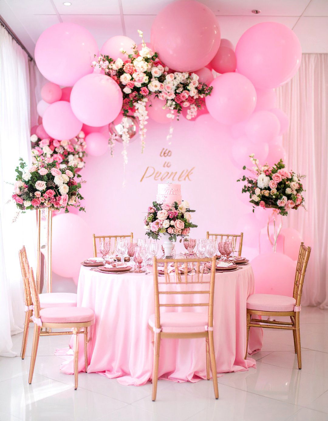 A Pretty in Pink Monochrome Shower - 30 baby girl baby shower ideas