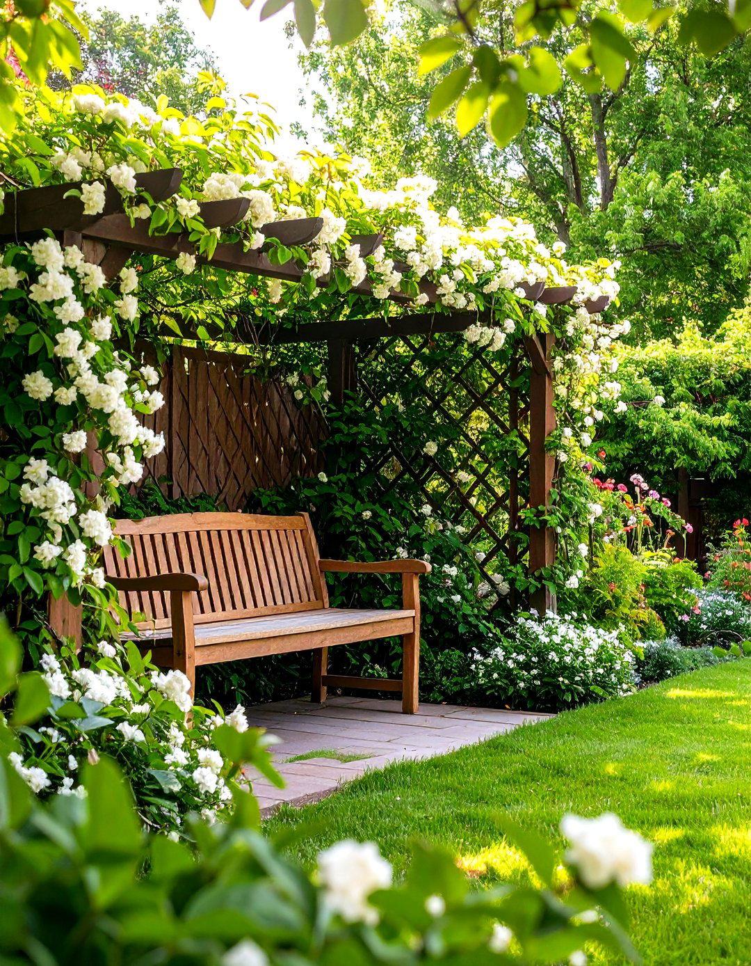 A Privacy Screen Garden - 30 easy backyard ideas