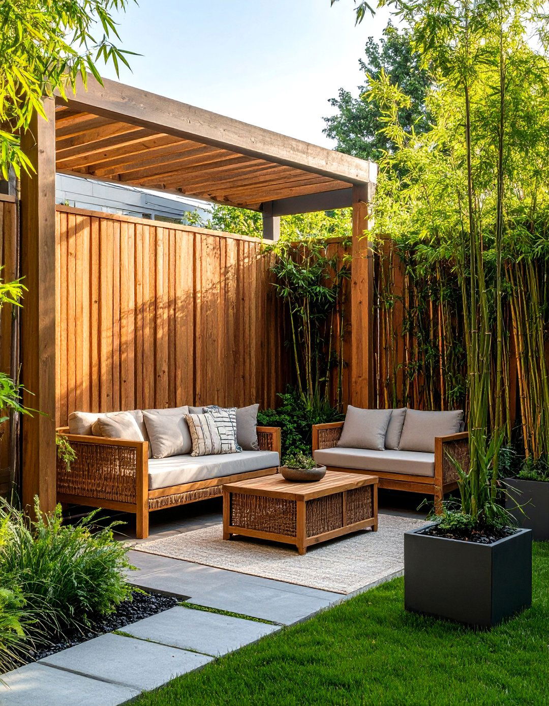 A Privacy Screen Sanctuary - 30 backyard ideas for small yards