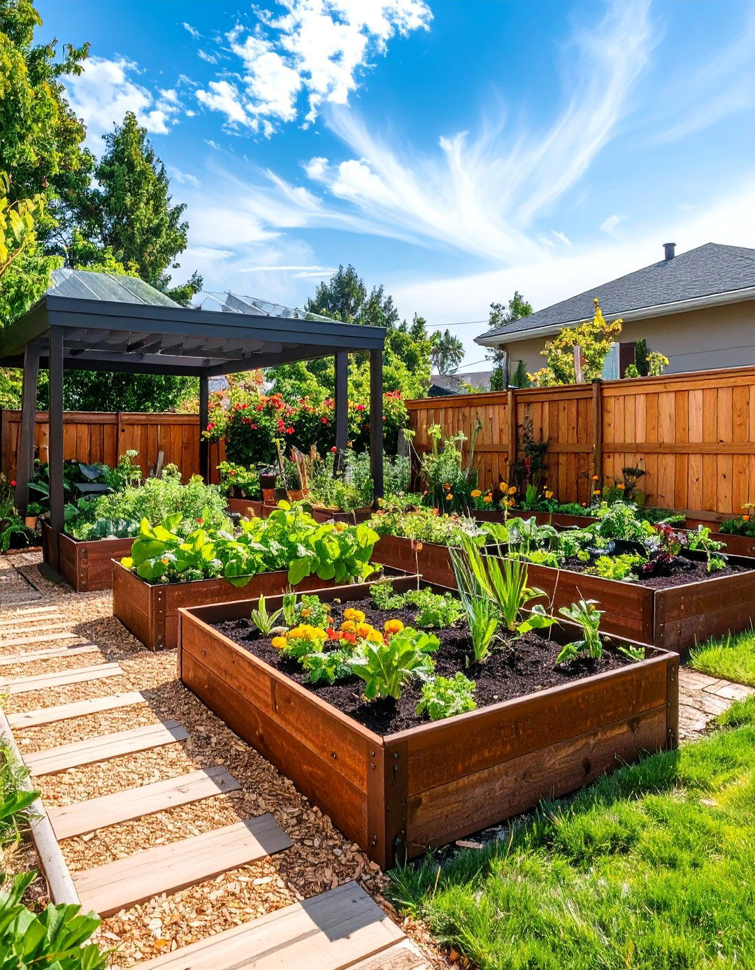 A Productive Edible Garden - 30 backyard garden ideas