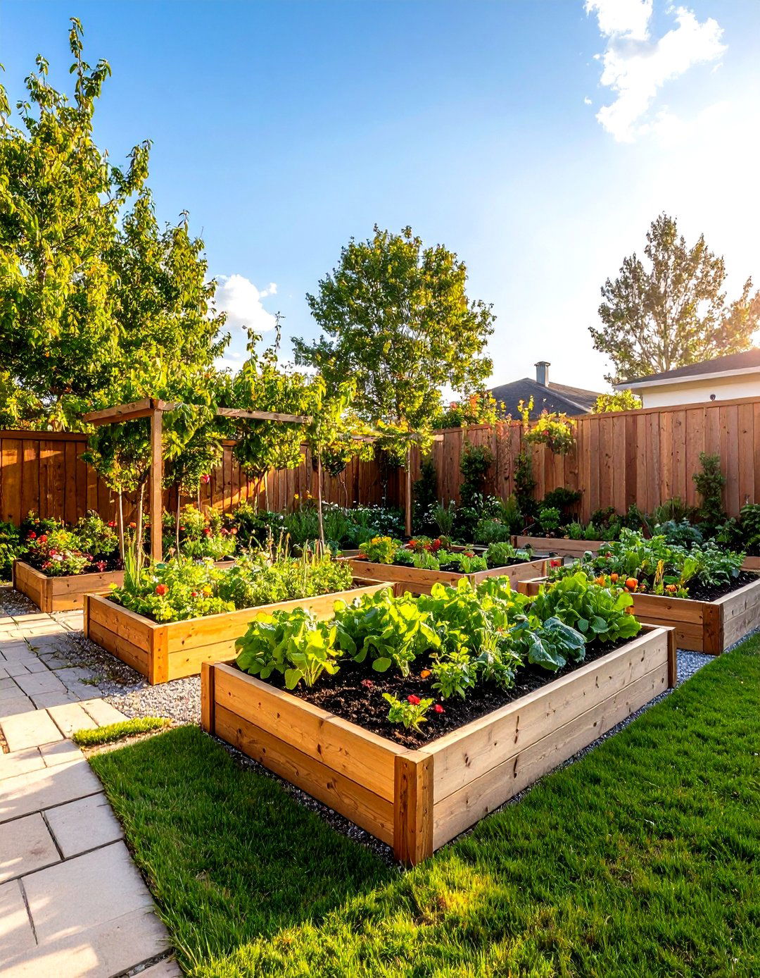 A Productive Potager and Orchard Garden - 30 large backyard landscaping ideas
