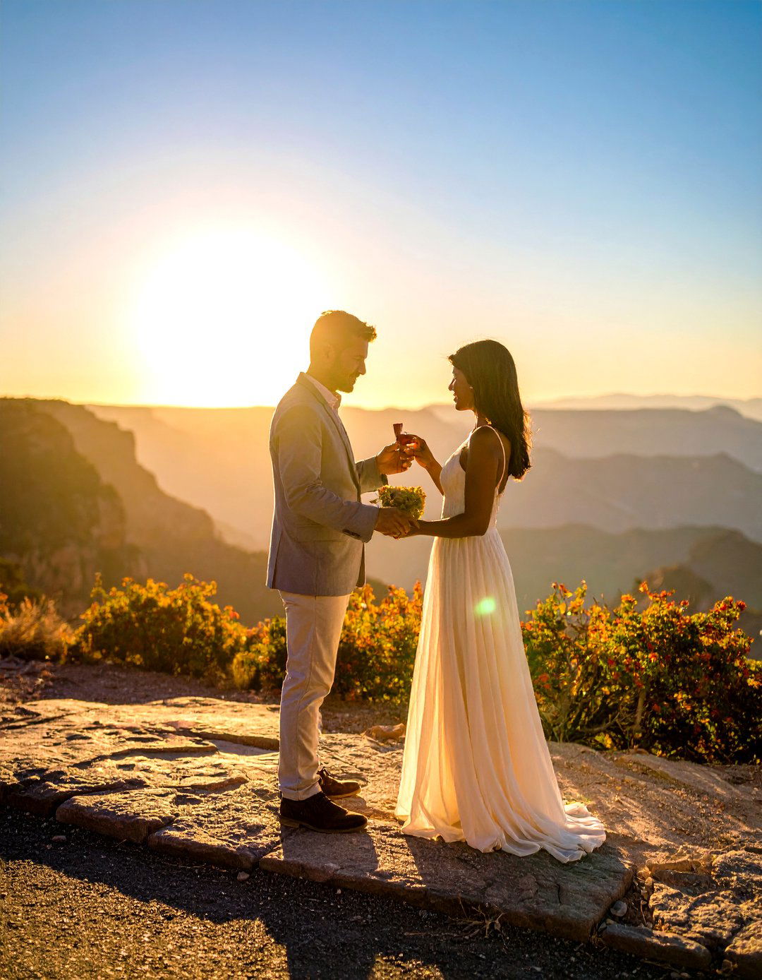A Proposal During a Scenic Drive Stop - 30 outdoor proposal ideas