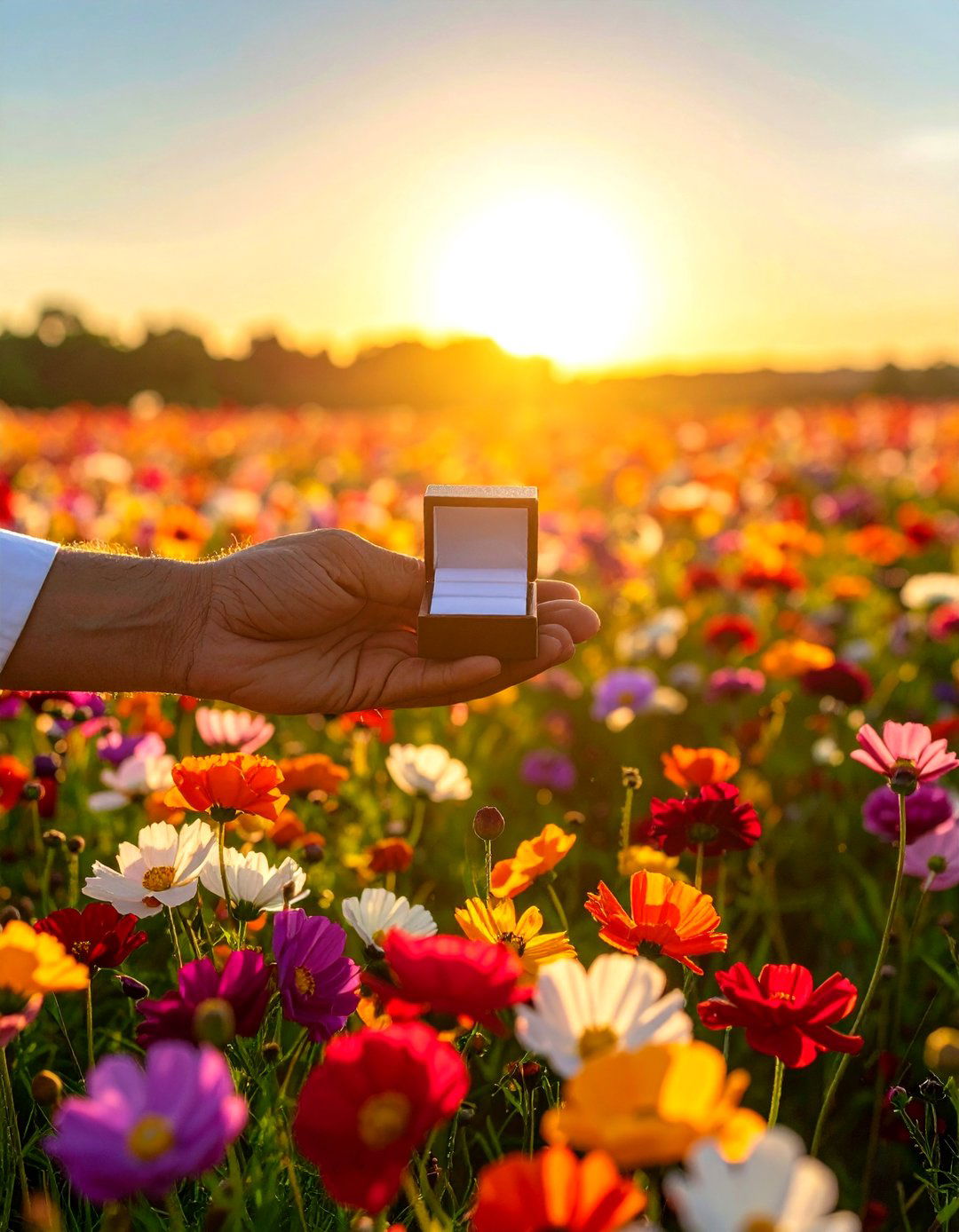 A Proposal in a Field of Wildflowers - 30 outdoor proposal ideas